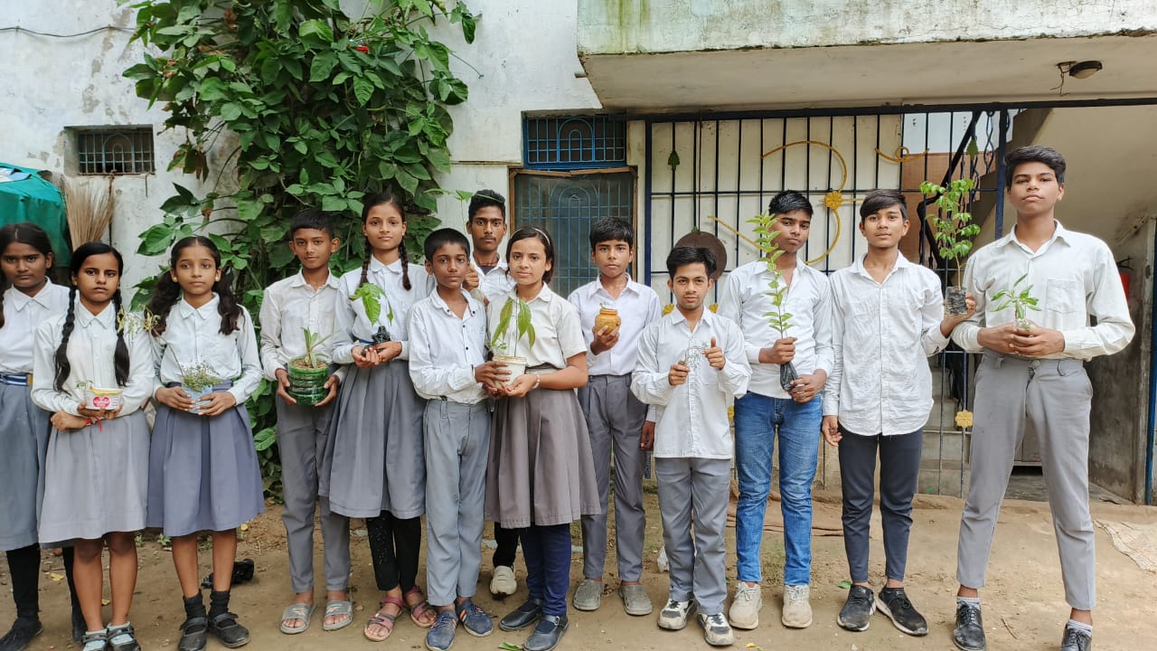 plantation work in Jeevan Shiksha